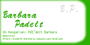 barbara padelt business card